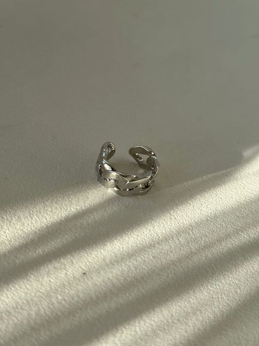 Reno Link Chain Ring In Silver ￼