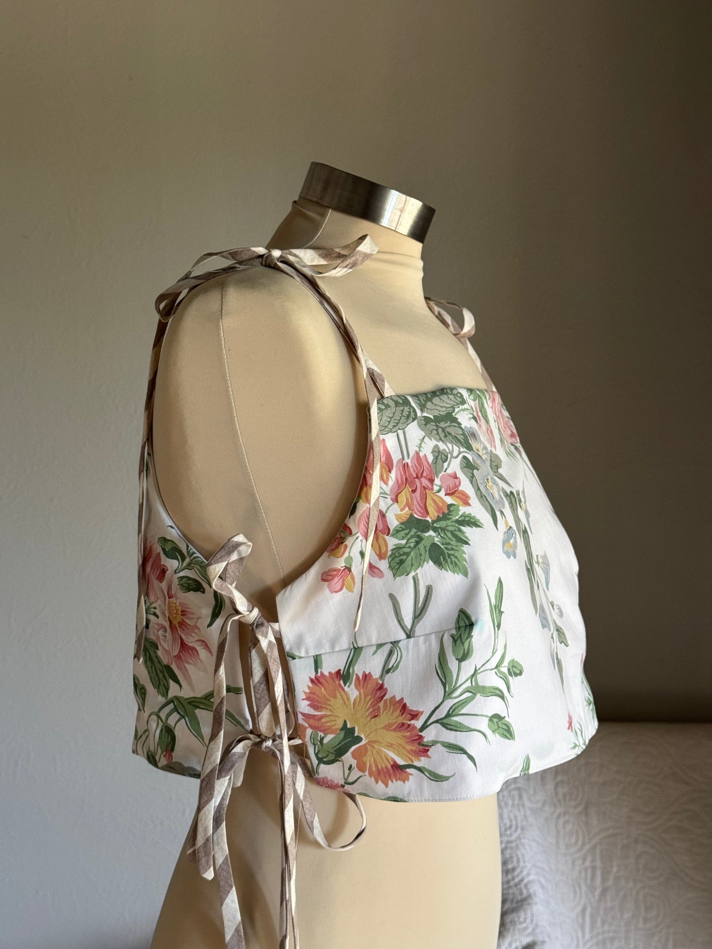 Katie Handcrafted Side Tie Top