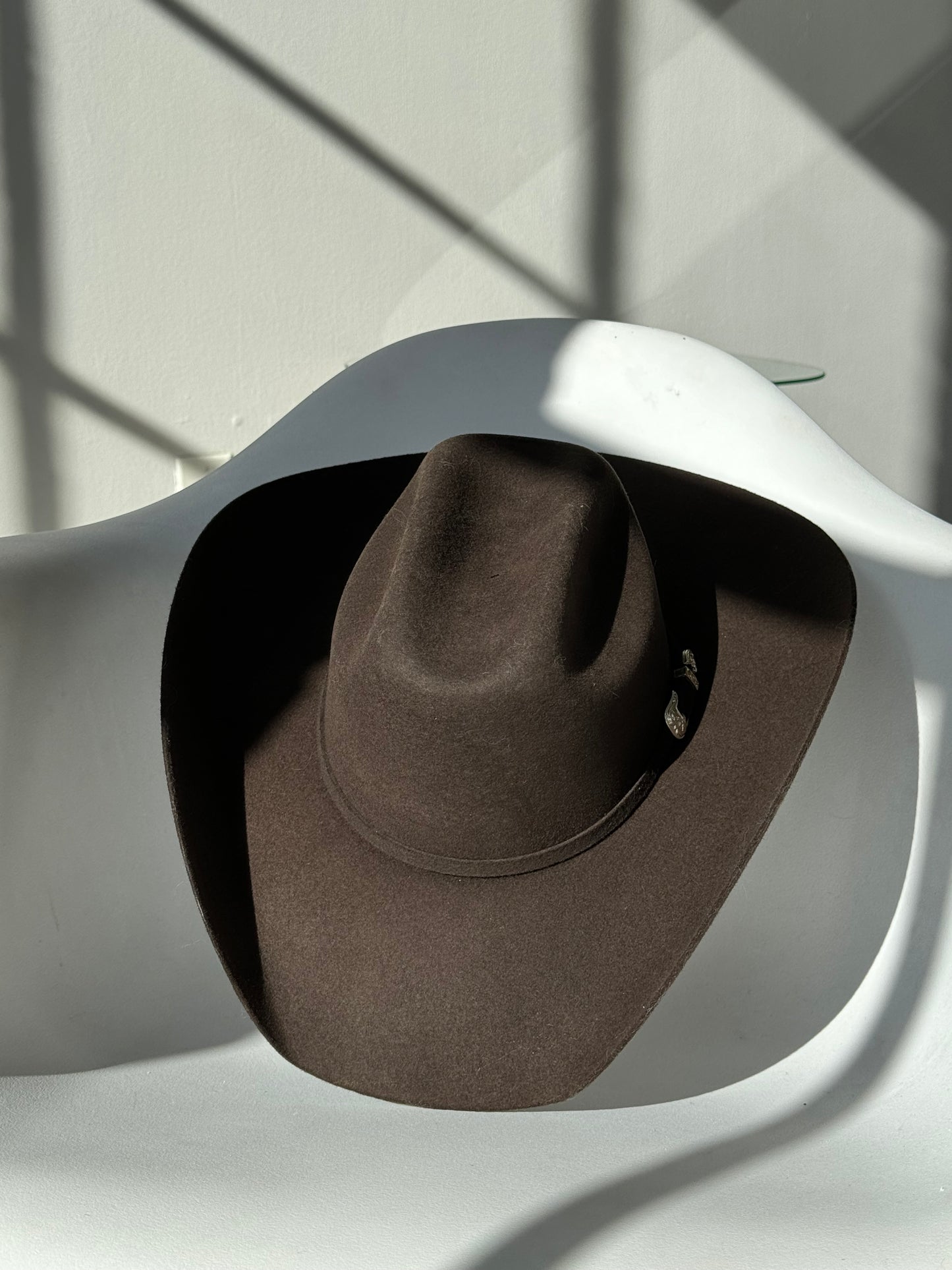 Travis 100% Wool Western Belt Cowboy Hat In Brown
