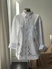 Jaxson Handcrafted Embroidered Button Down In Pearl Snap