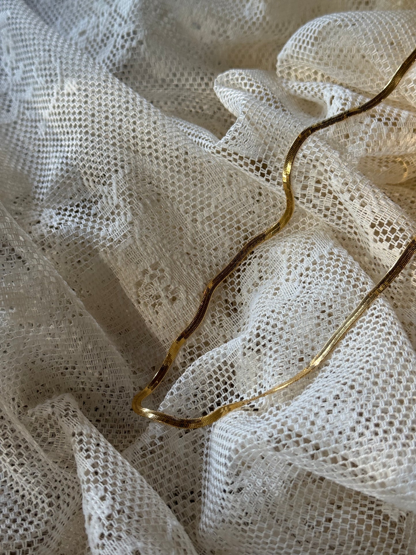Nyla Mini Snake Necklace Plated In Gold