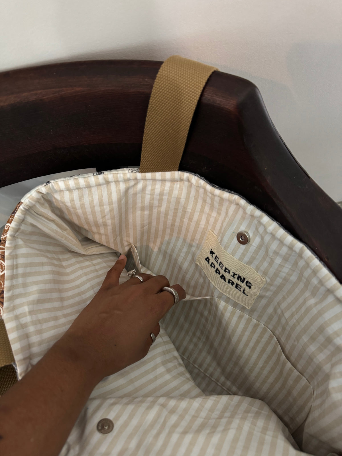 Haselden Handcrafted Quilted Hat Holder Tote Bag