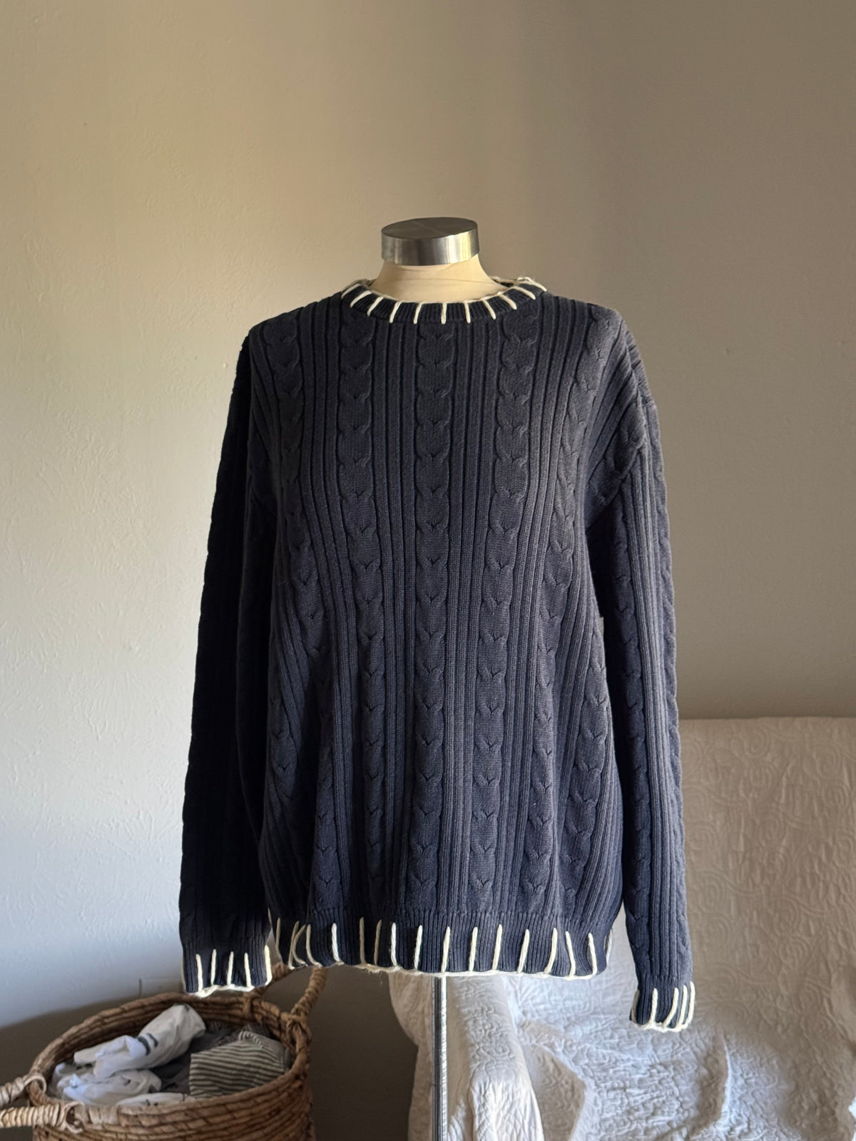 Joe Handcrafted Blanket Stitch Chunky Sweater