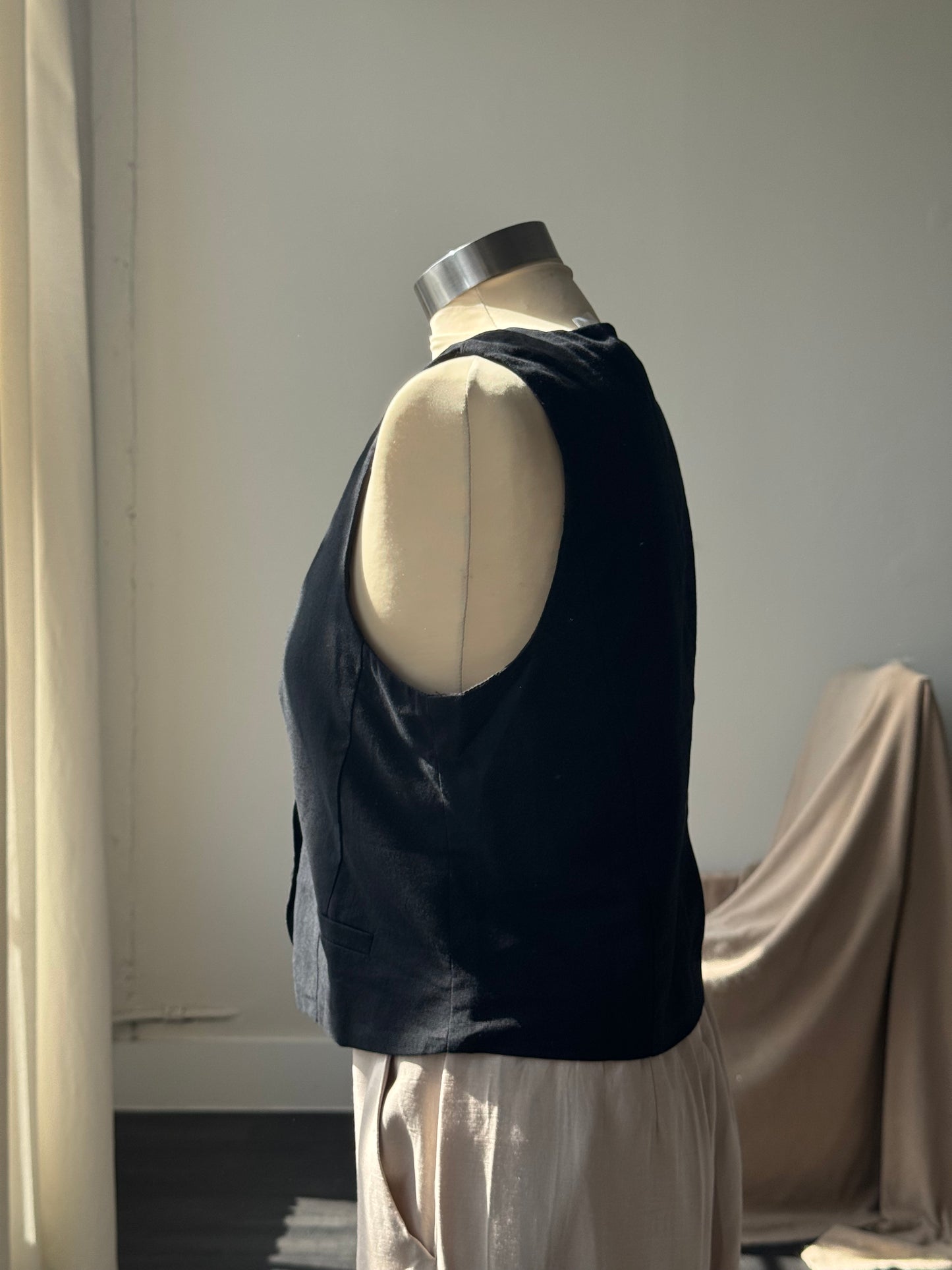 Sonia Classics Cotton Vest In Black