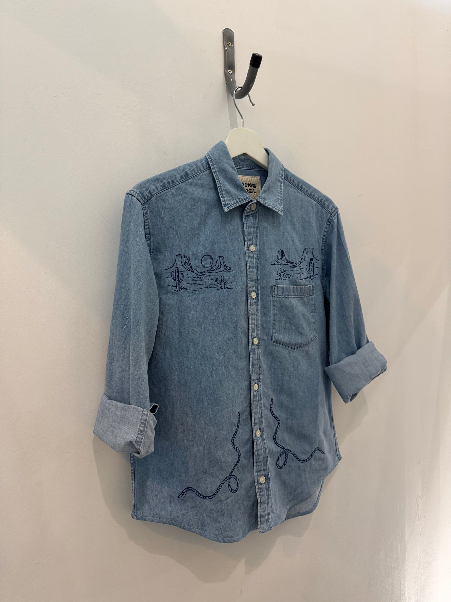 Jaxson Handcrafted Embroidered Denim Button Down