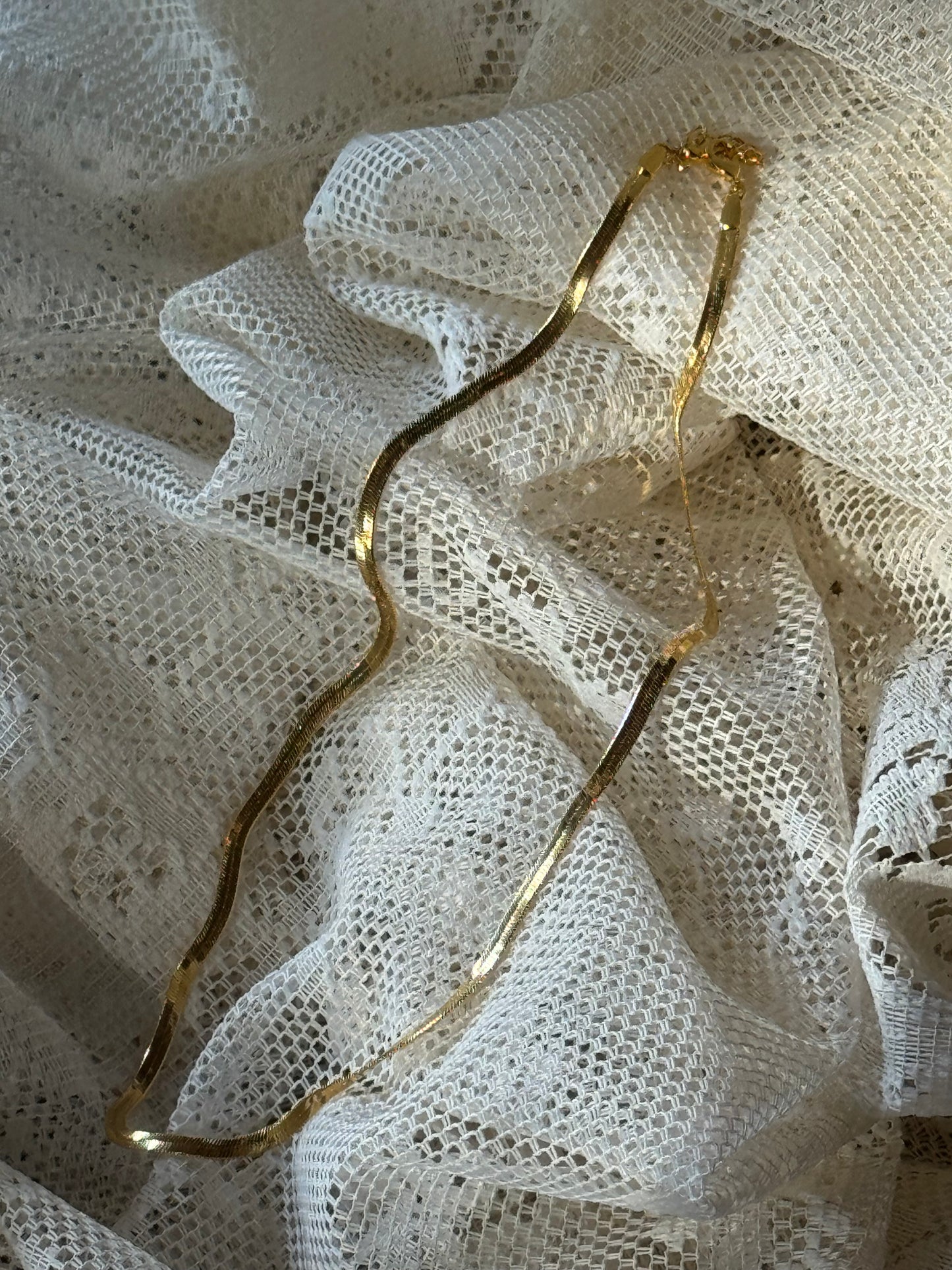 Nyla Mini Snake Necklace Plated In Gold