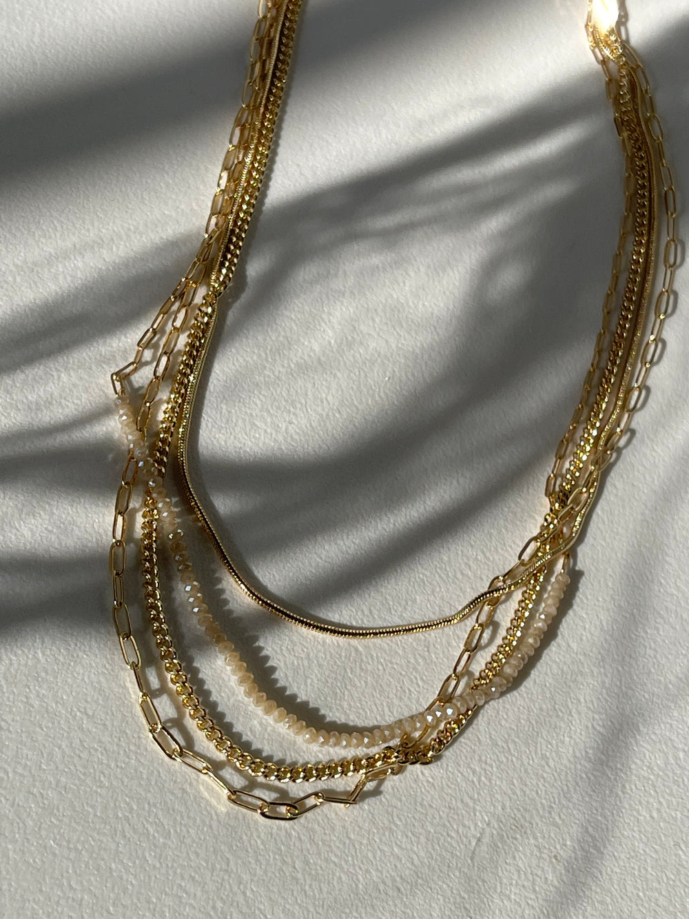 Sophia Four Link & Bead Layered Necklace