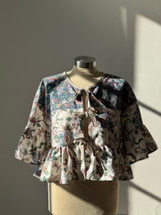 Joycie Vintage Cotton Handcrafted Ruffle Top