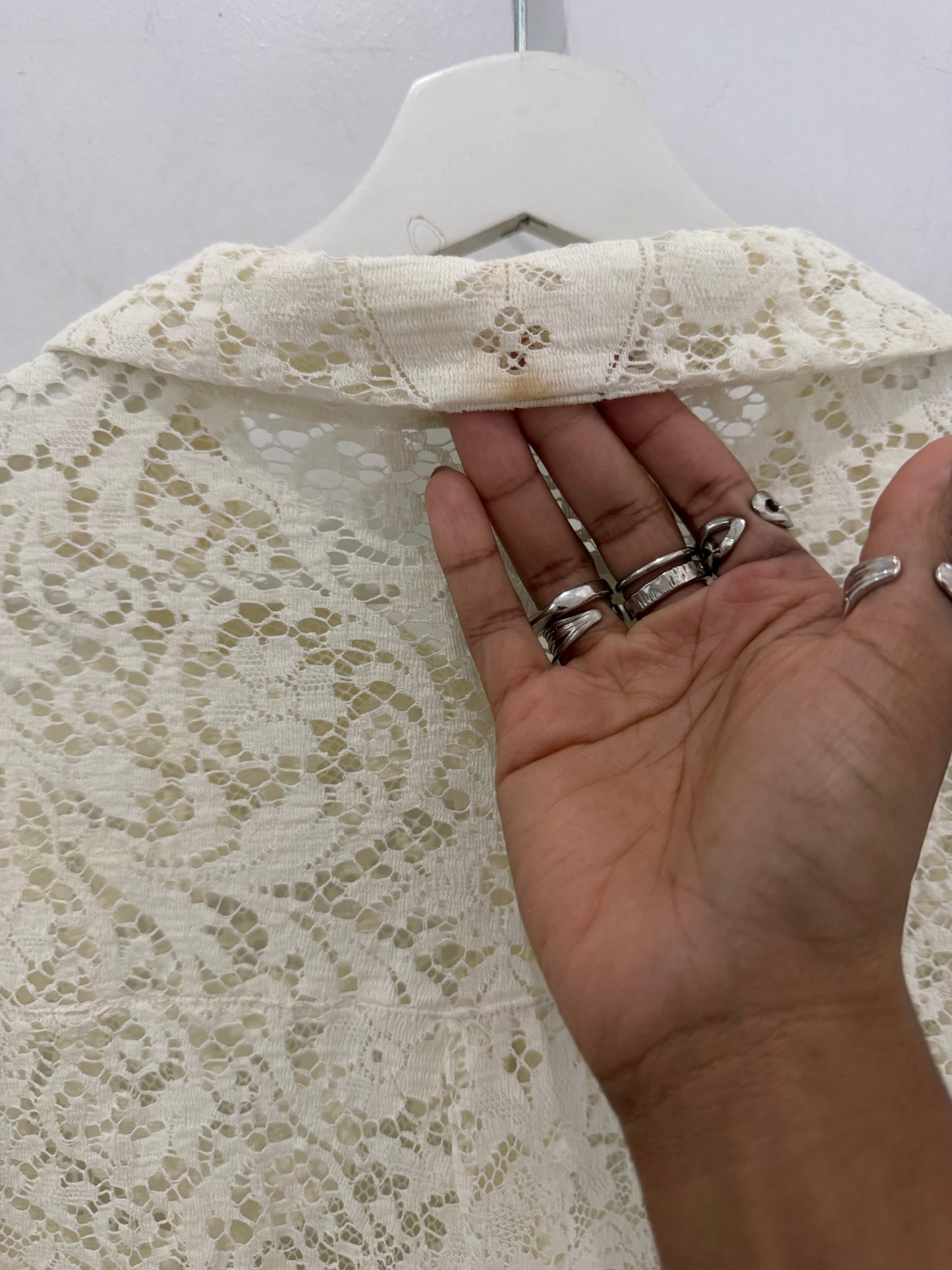 Ladell Handcrafted Vintage Button down Shirt In Vanilla￼