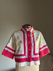 Judy Handcrafted Vintage Cropped Button Down