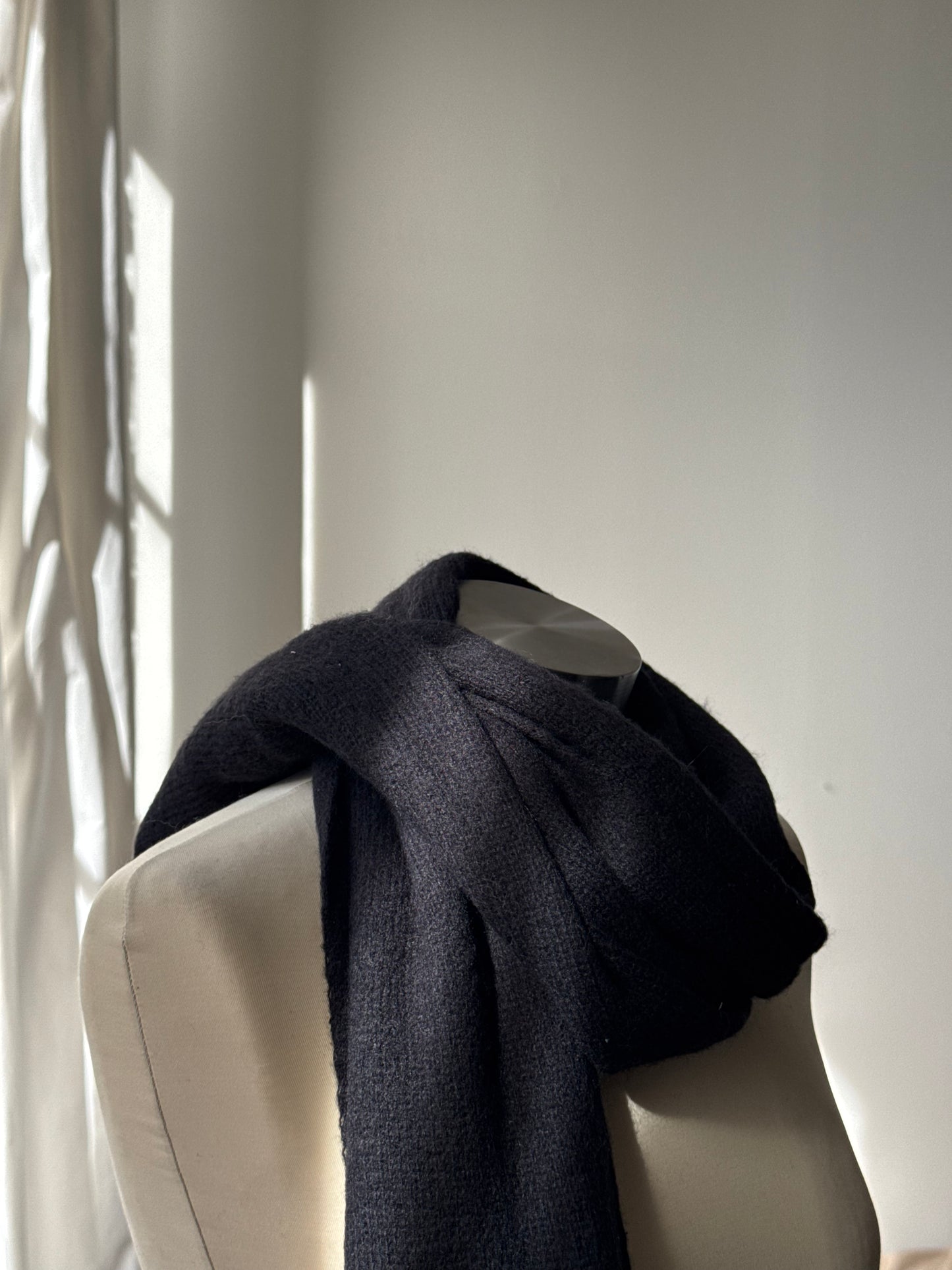 Tina Ultra Soft Classic Scarf In Midnight Black