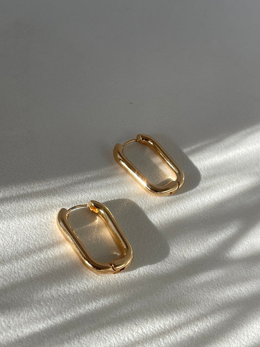 Shan Stainless Steel Classic Hoop Earring In Gold