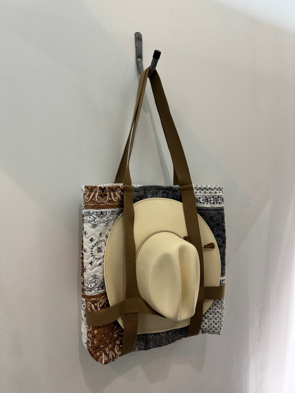 Haselden Handcrafted Quilted Hat Holder Tote Bag