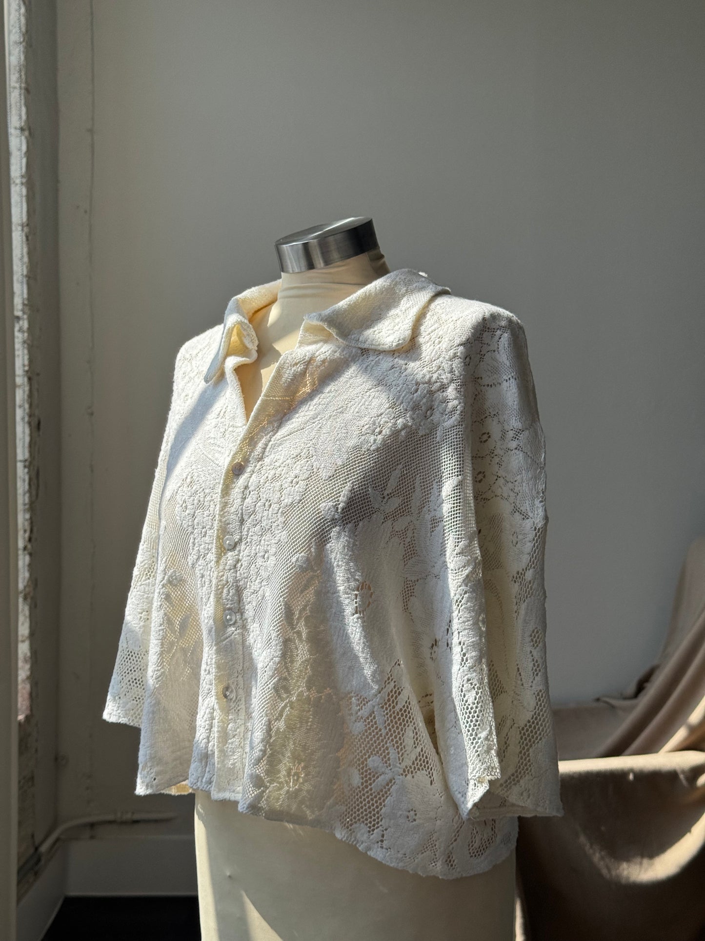 Judy Handcrafted Vintage Button Down In Natural