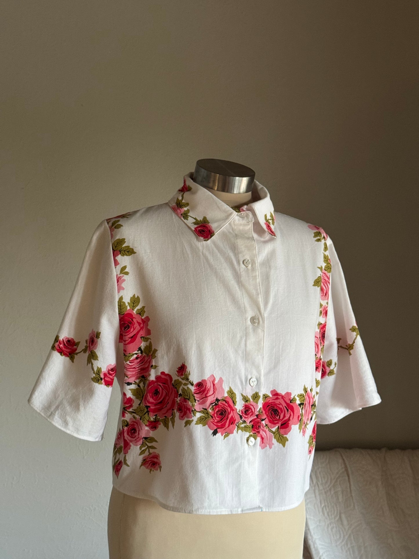 Judy Handcrafted Vintage Copped Button Down