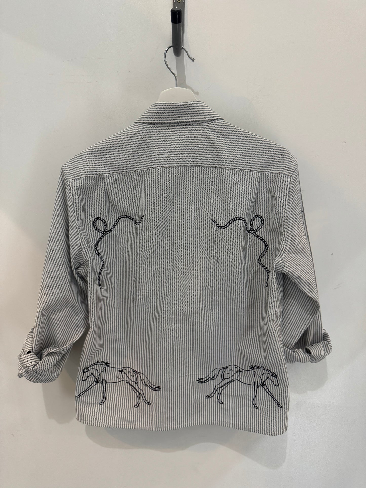 Lawrence Handcrafted Cropped Cotton long sleeve Button Down