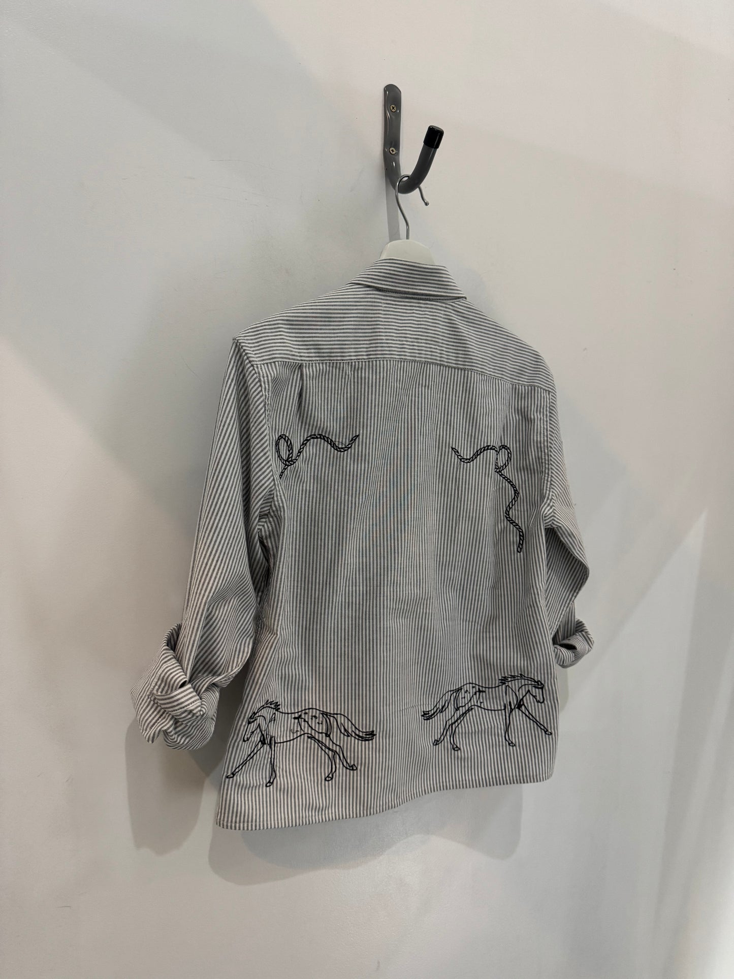 Lawrence Handcrafted Cropped Cotton long sleeve Button Down