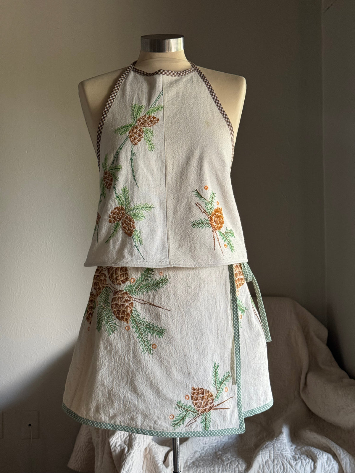 Delaney Handcrafted Vintage Hand Embroidered Wrap Skirt