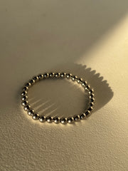 Tyler Stainless Steel Bead Bracelet In Silver ￼
