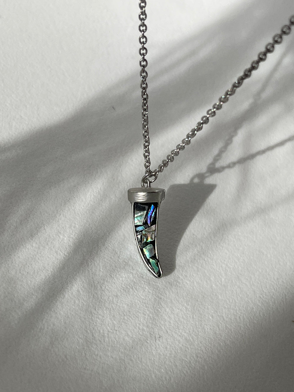 Allen Artisan Stone & Horn Necklace In Aqua Silver