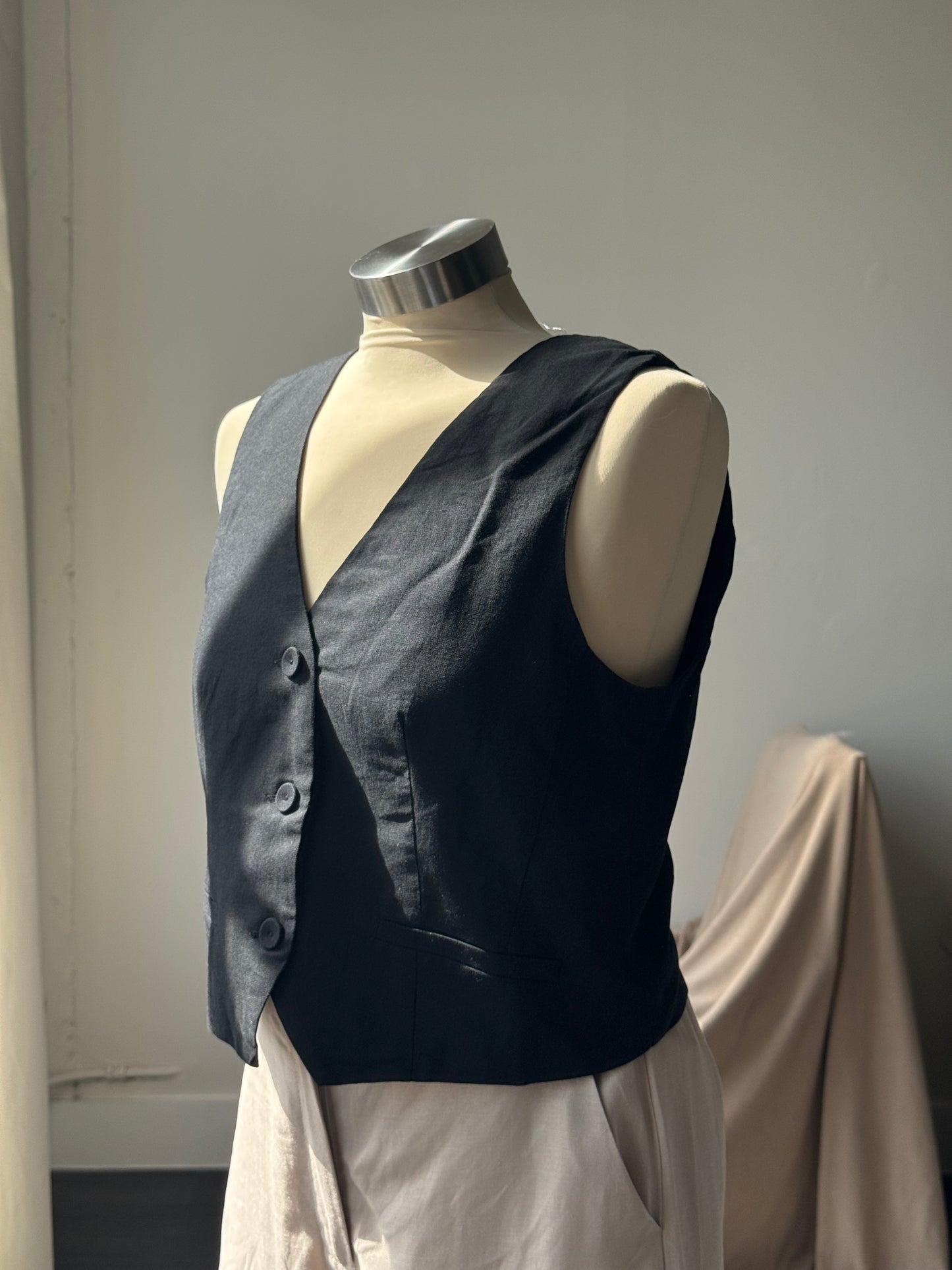 Sonia Classics Cotton Vest In Black