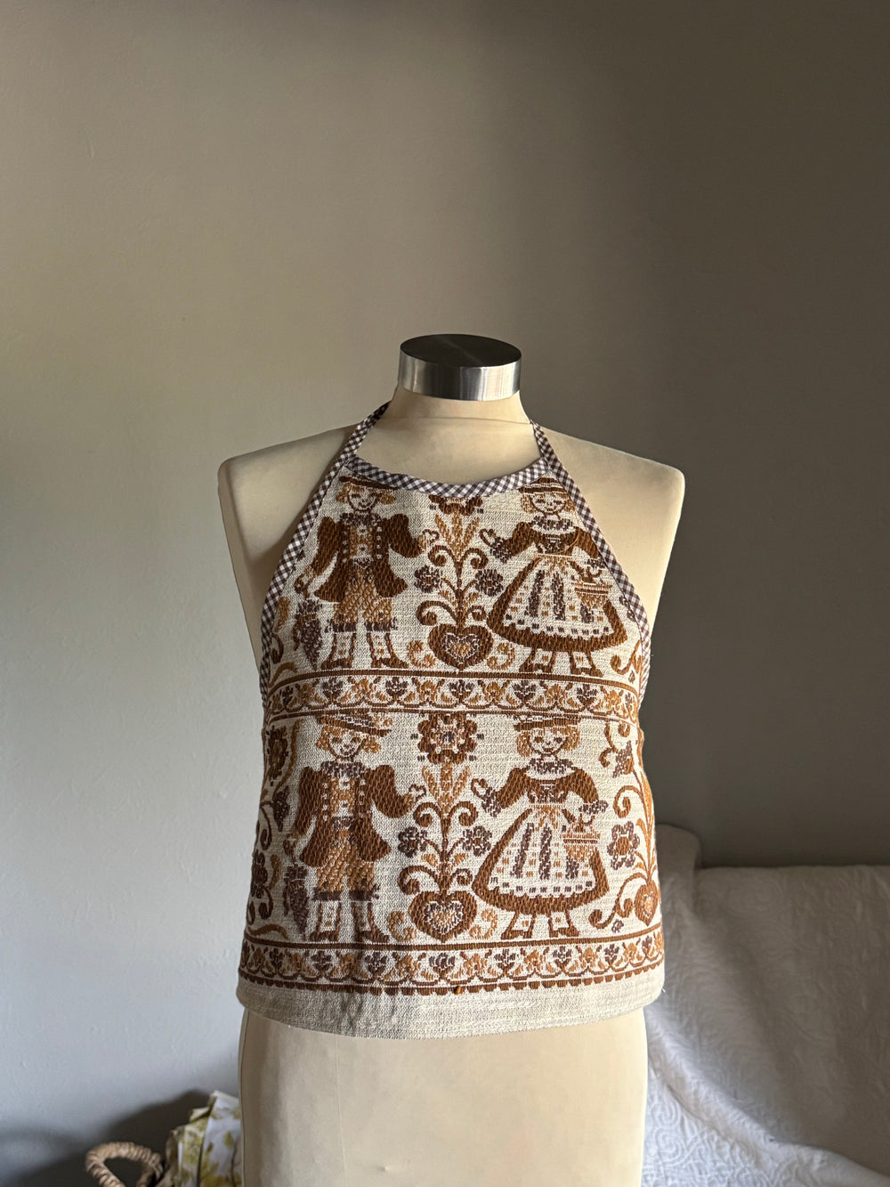 Brenda Handcrafted Vintage Tapestry Halter Top