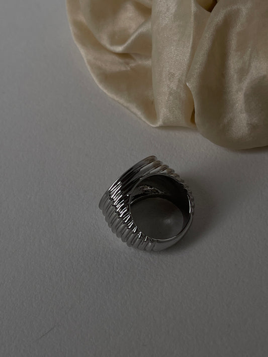 Lucius ￼Classic Class Ring In Gun Silver