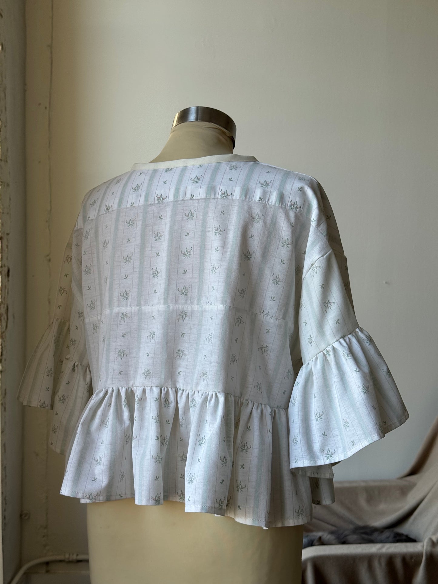 Joycie Handcrafted Vintage Tie Front Top