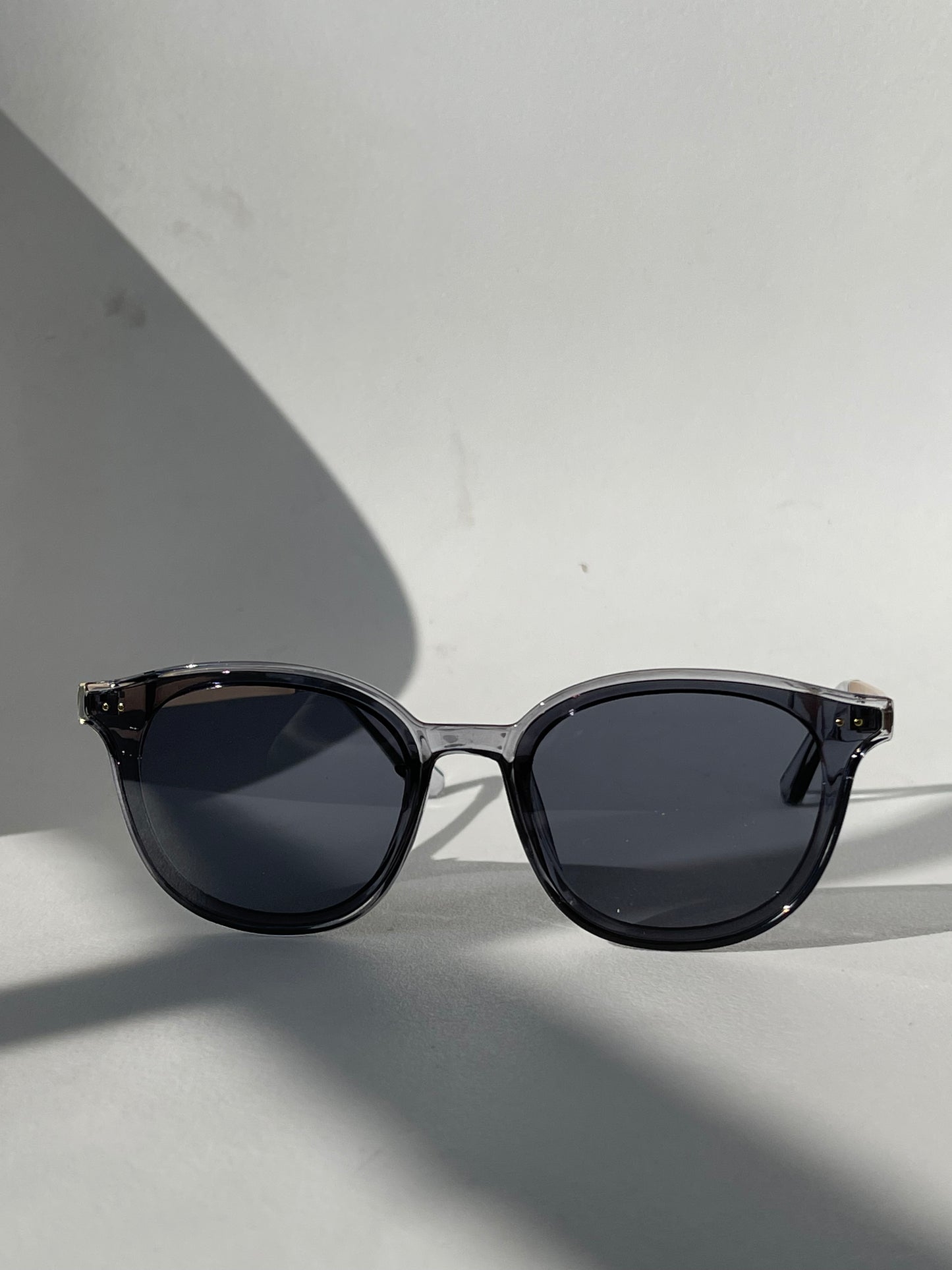 Casey Double Stud 80s Style Sunglasses In Grey