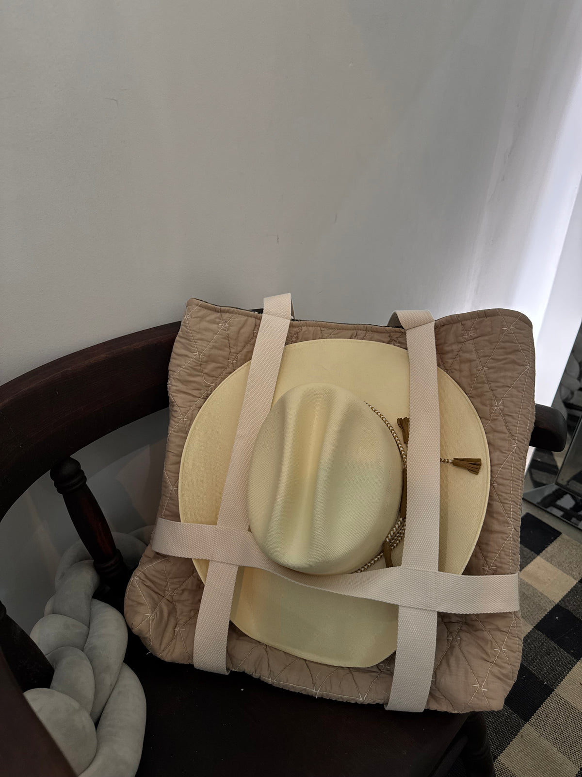 Haselden Handcrafted Hat Holder Quilted Tote Bag