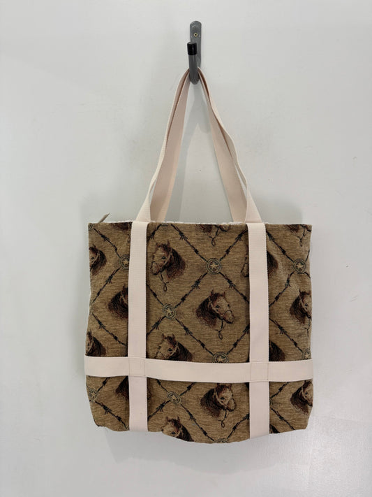 Magnus Horse Vintage Handcrafted Tote Hat Holder Bag