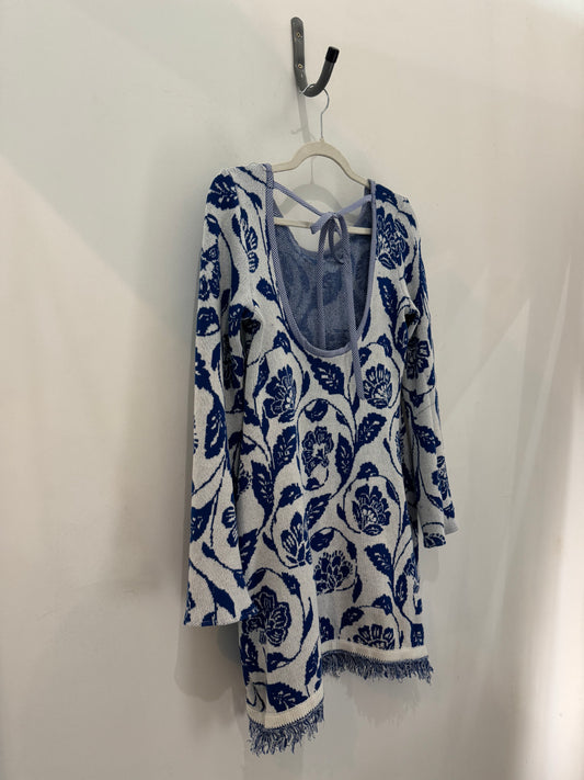 Katherine Handcrafted Open Back Long Sleeve Sweater Dress