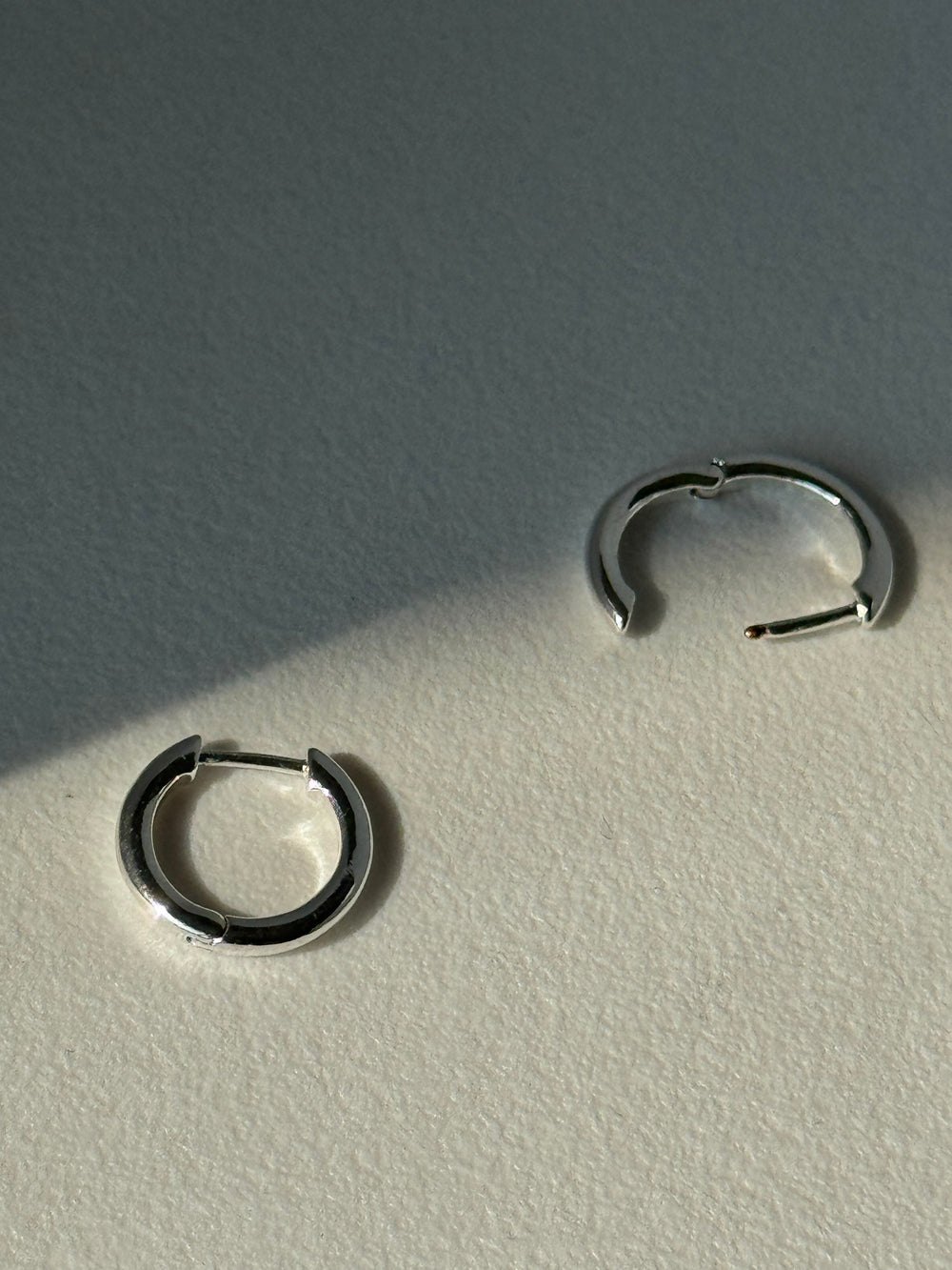 Katie Classic Plated Mini Hug Hoop Earring In Silver