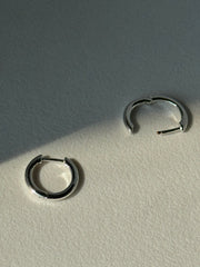 Katie Classic Plated Mini Hug Hoop Earring In Silver