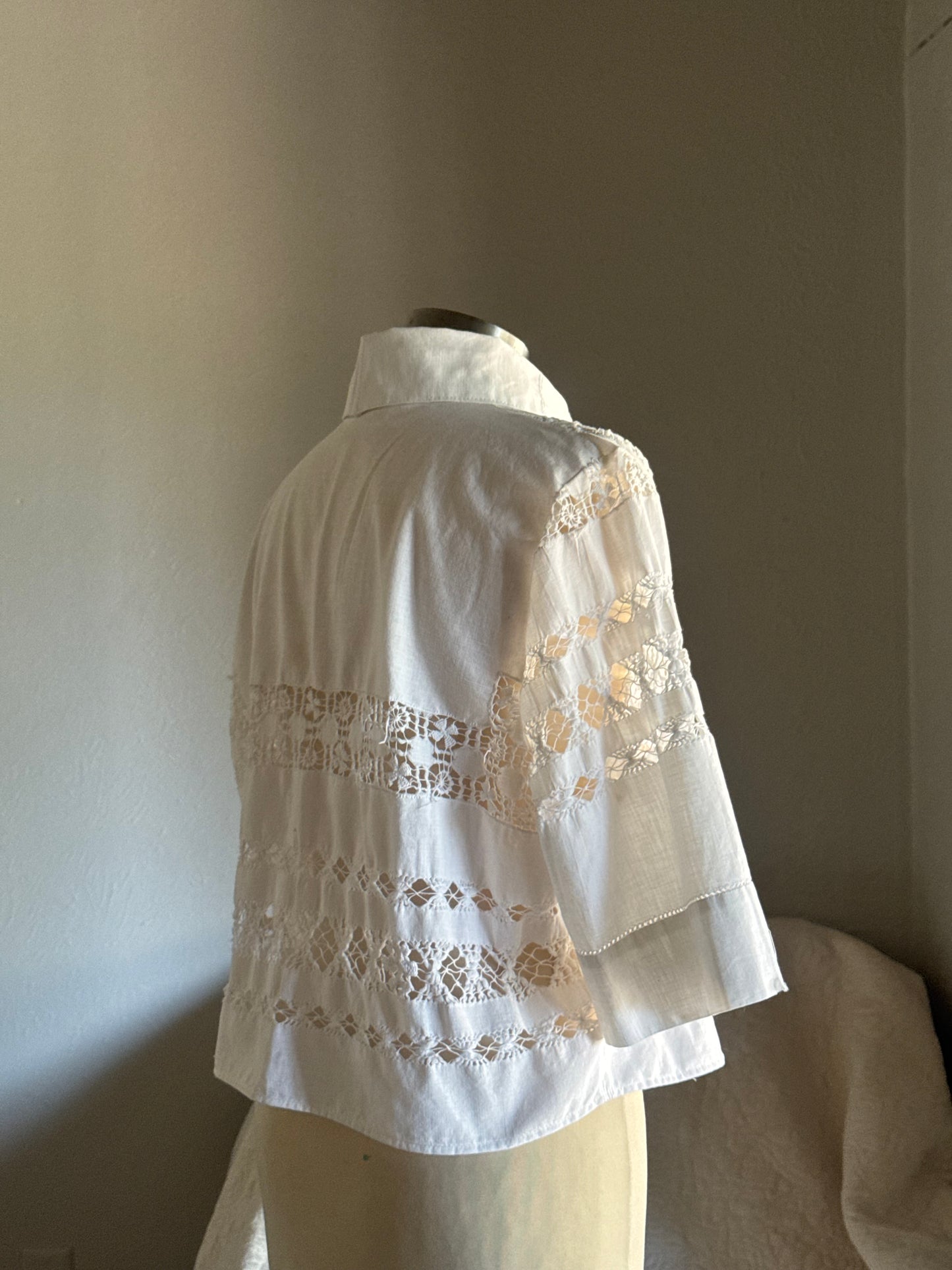 Judy Handcrafted Vintage Cropped Button Down