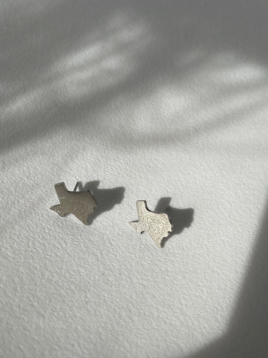 Texas Mirror Statement Earring In Silver