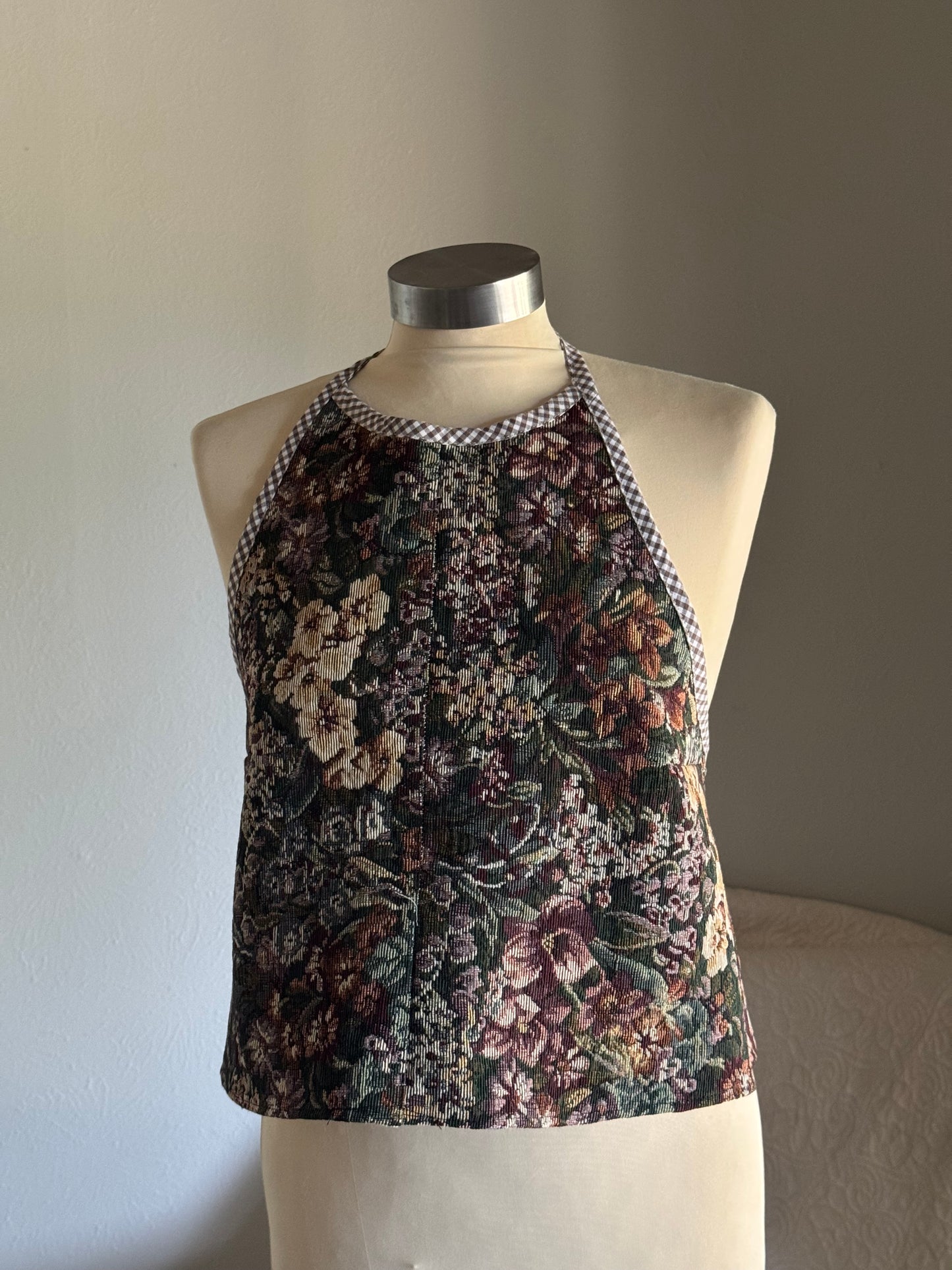 Brenda Handcrafted Vintage Tapestry Halter Top