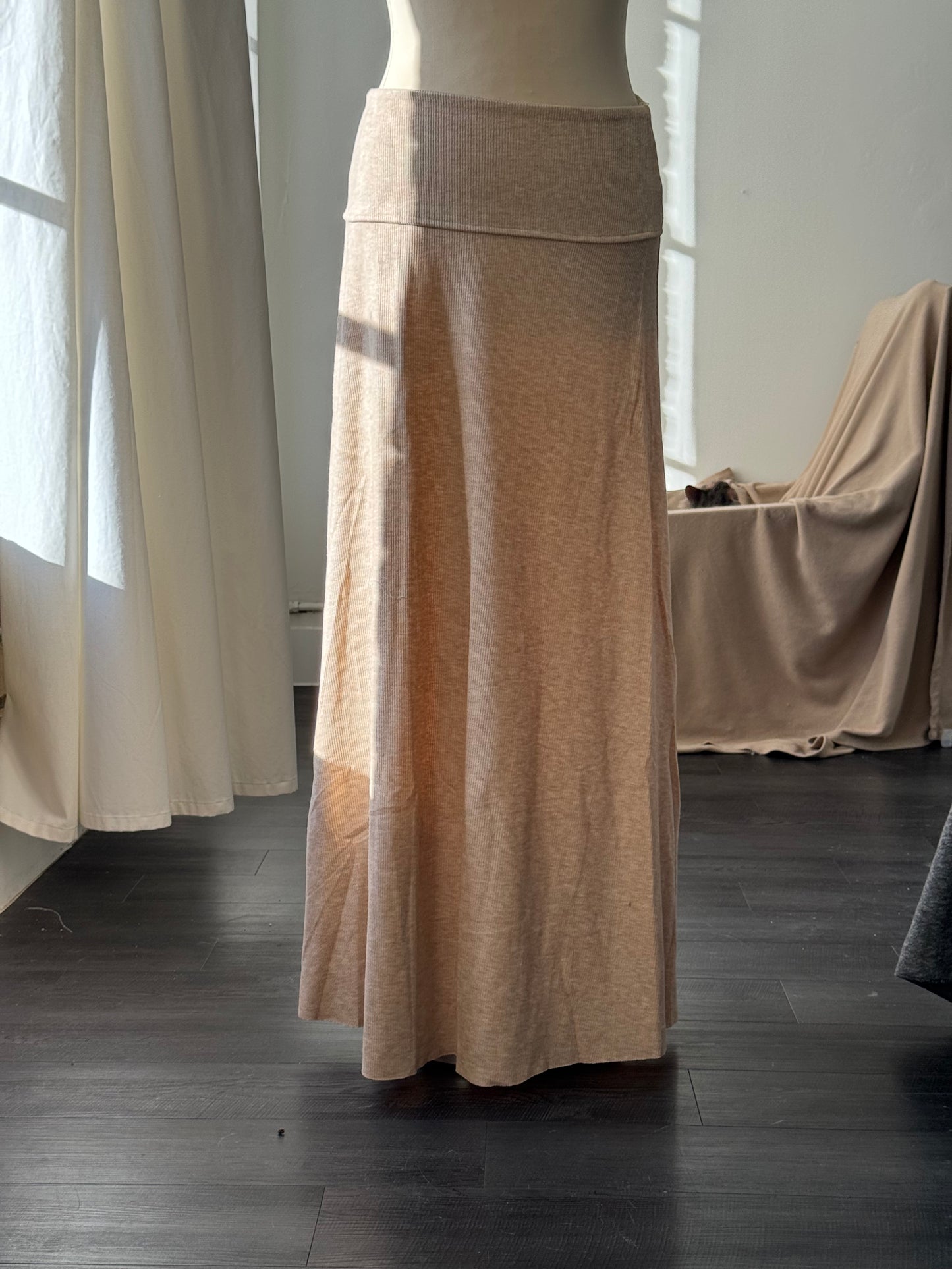 Rachel Classic Maxi Skirt In Taupe