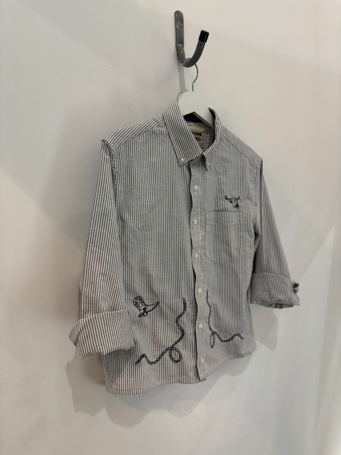 Lawrence Handcrafted Cropped Cotton long sleeve Button Down