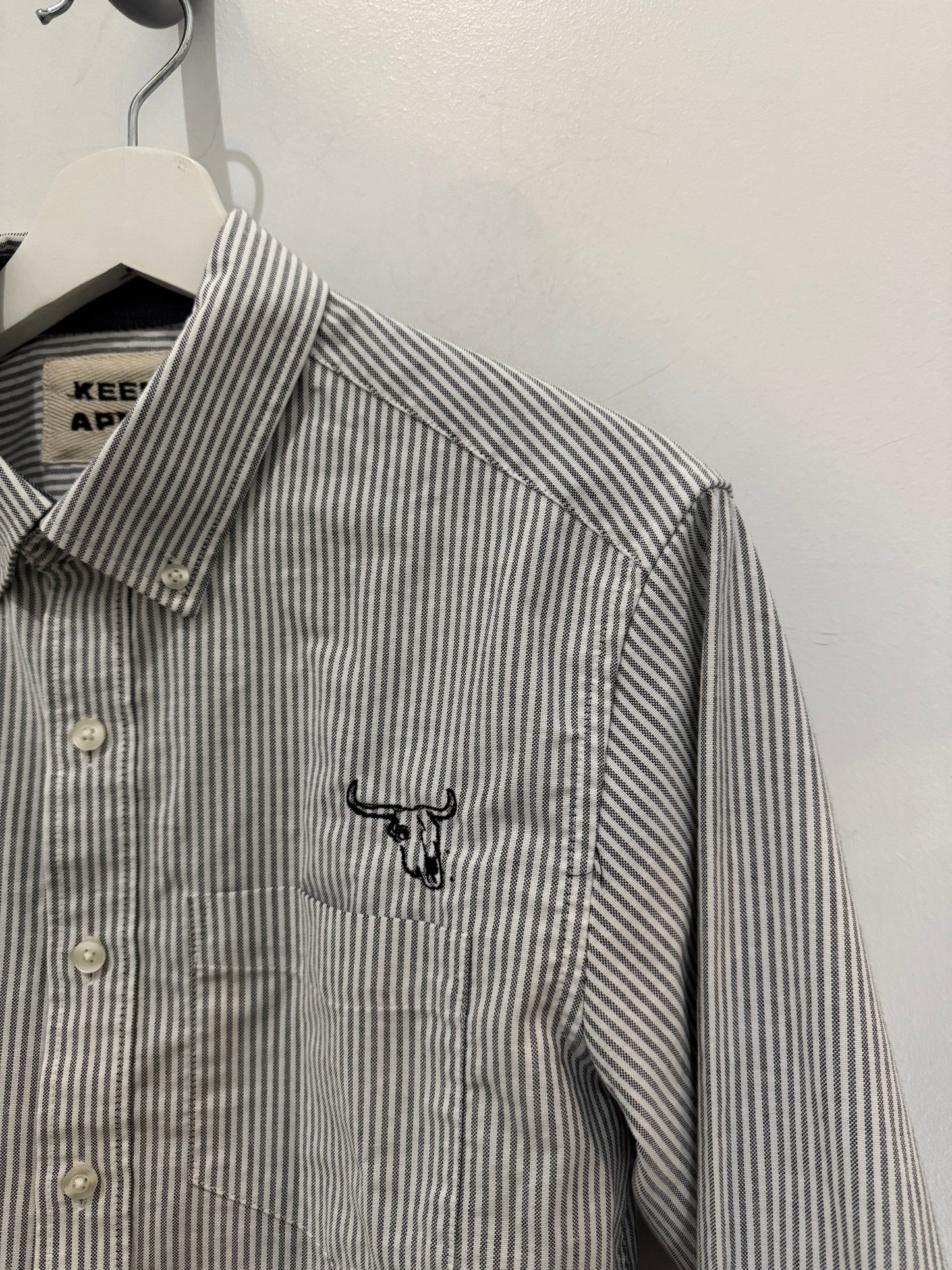 Lawrence Handcrafted Cropped Cotton long sleeve Button Down