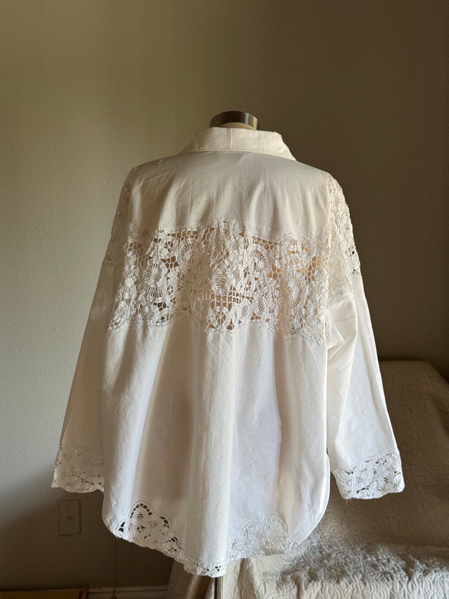 Ladell Handcrafted Vintage Tie Front Shacket