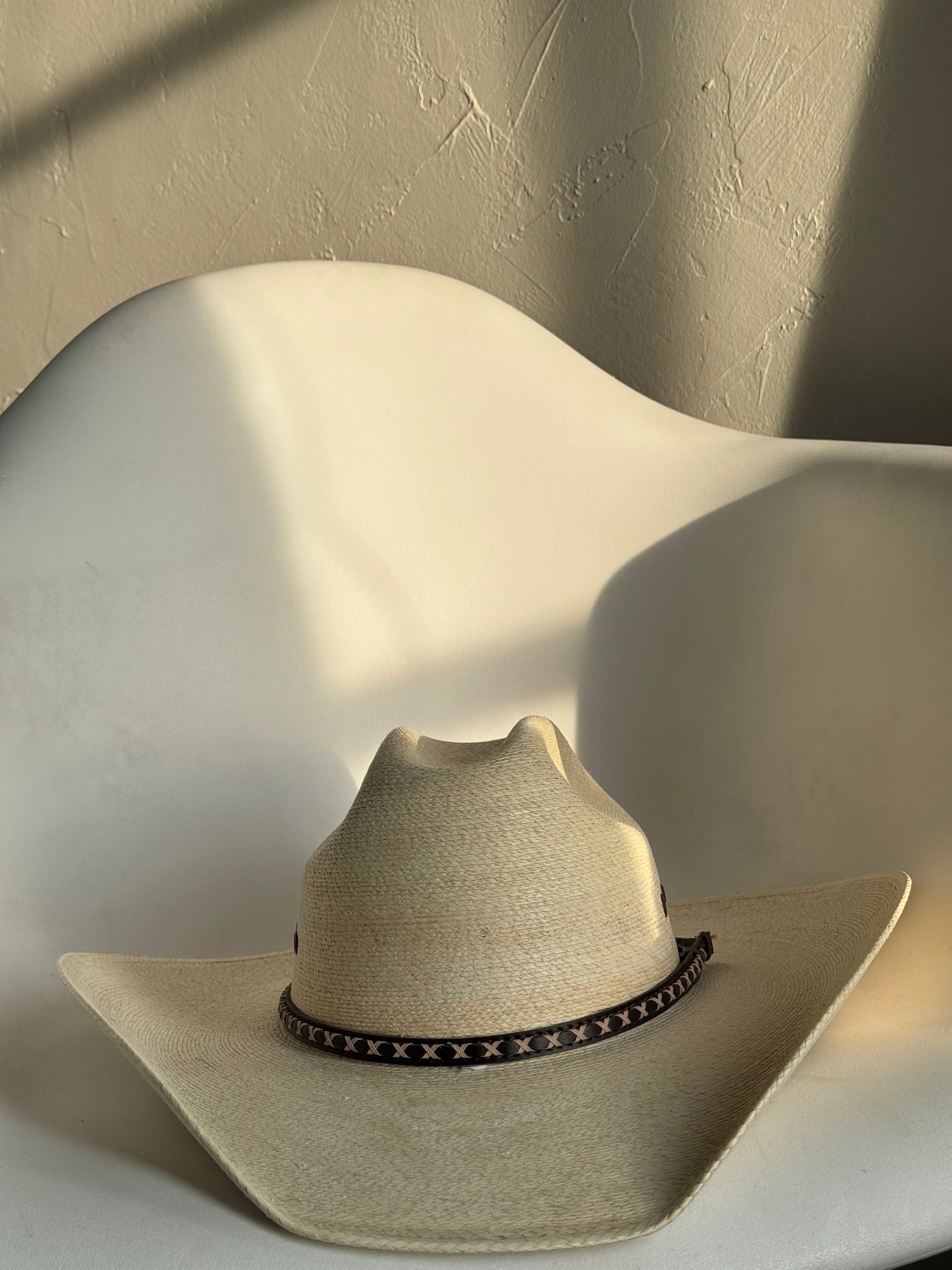 Jackson Classic Palm Spring/Summer Straw Cowboy Hat Leather Cross Belt