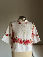 Judy Handcrafted Vintage Copped Button Down