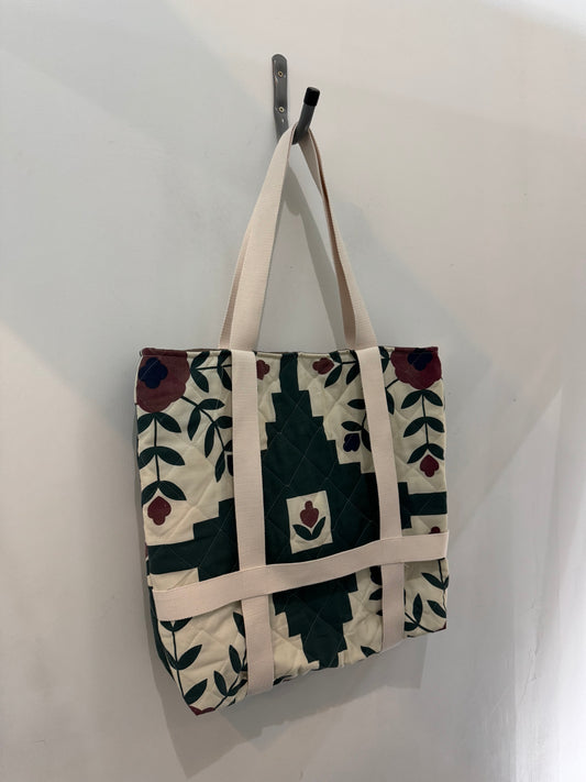 Haselden Handcrafted Quilted Hat Holder Tote Bag