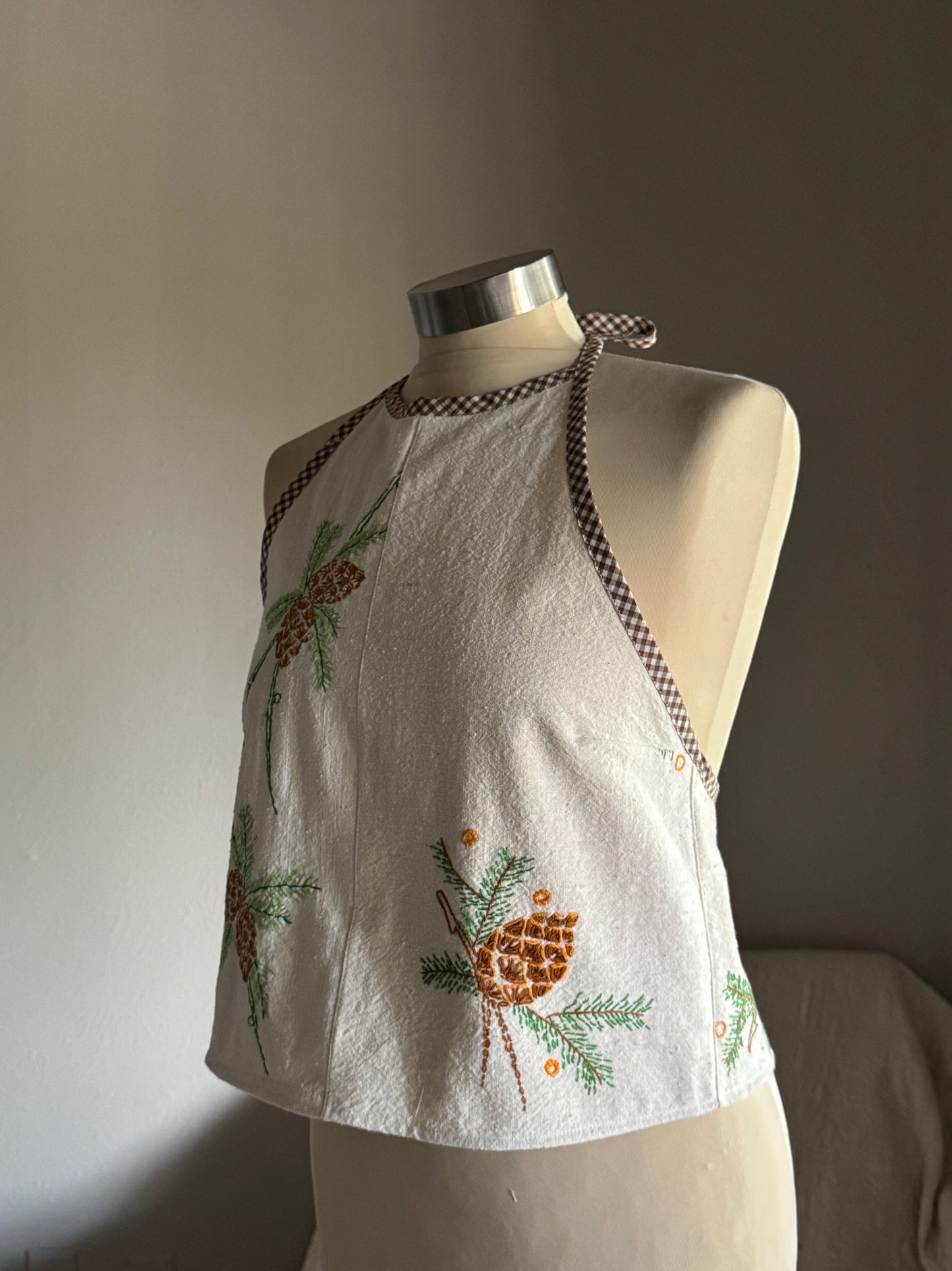 Brenda Handcrafted Vintage Hand Embroidered Halter Top