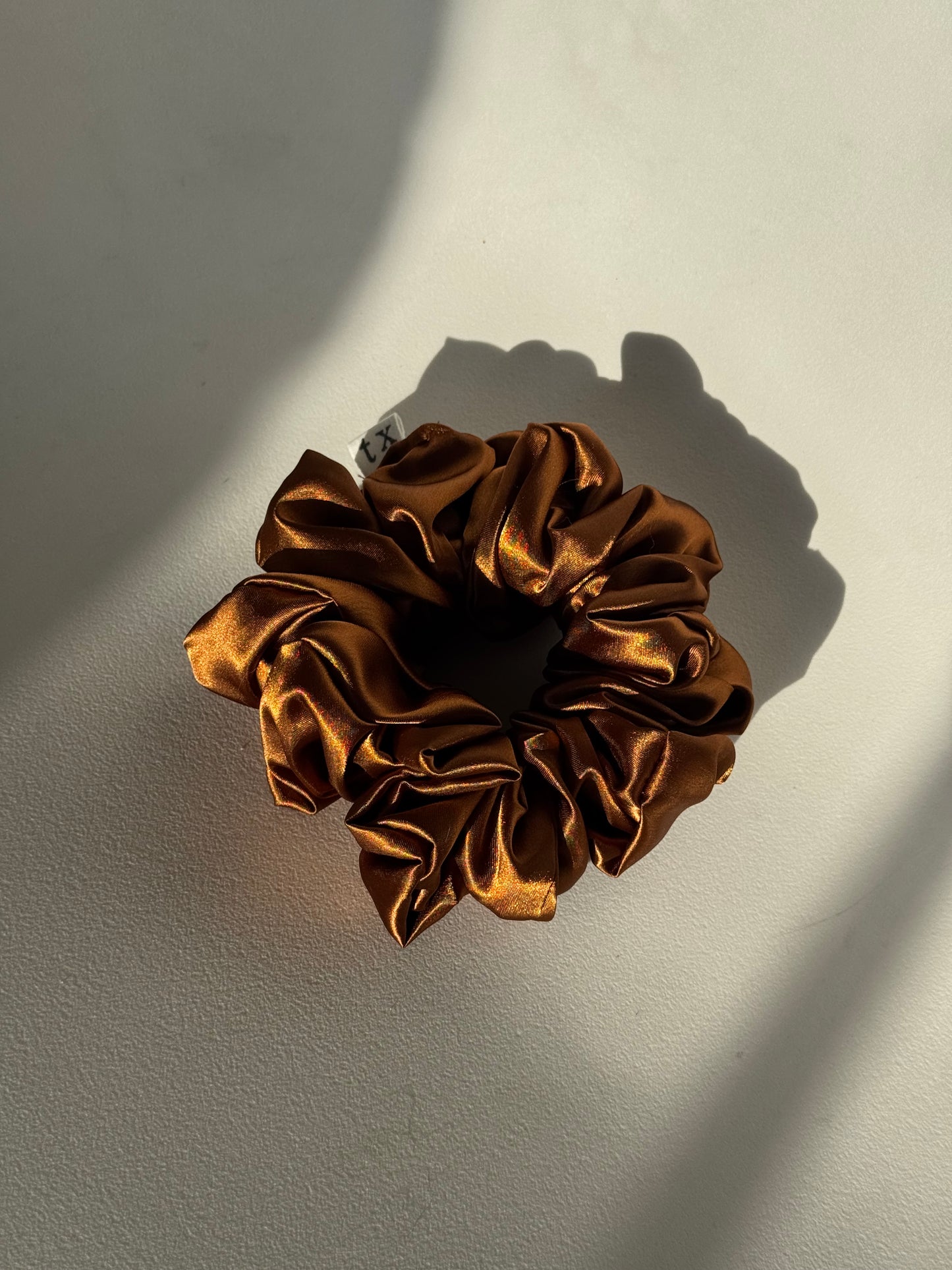 Sydney Satin Handmade Texas Sized Scrunchie In Mocha