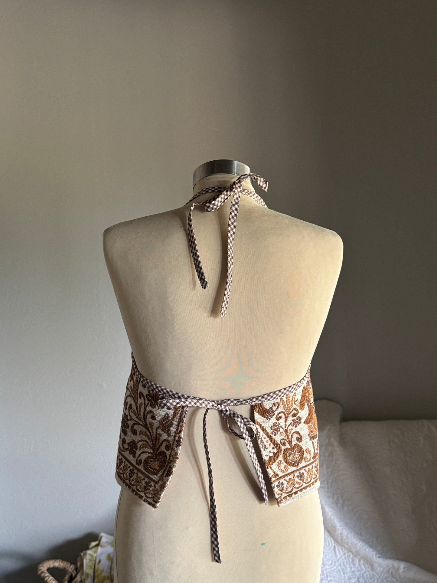 Brenda Handcrafted Vintage Tapestry Halter Top