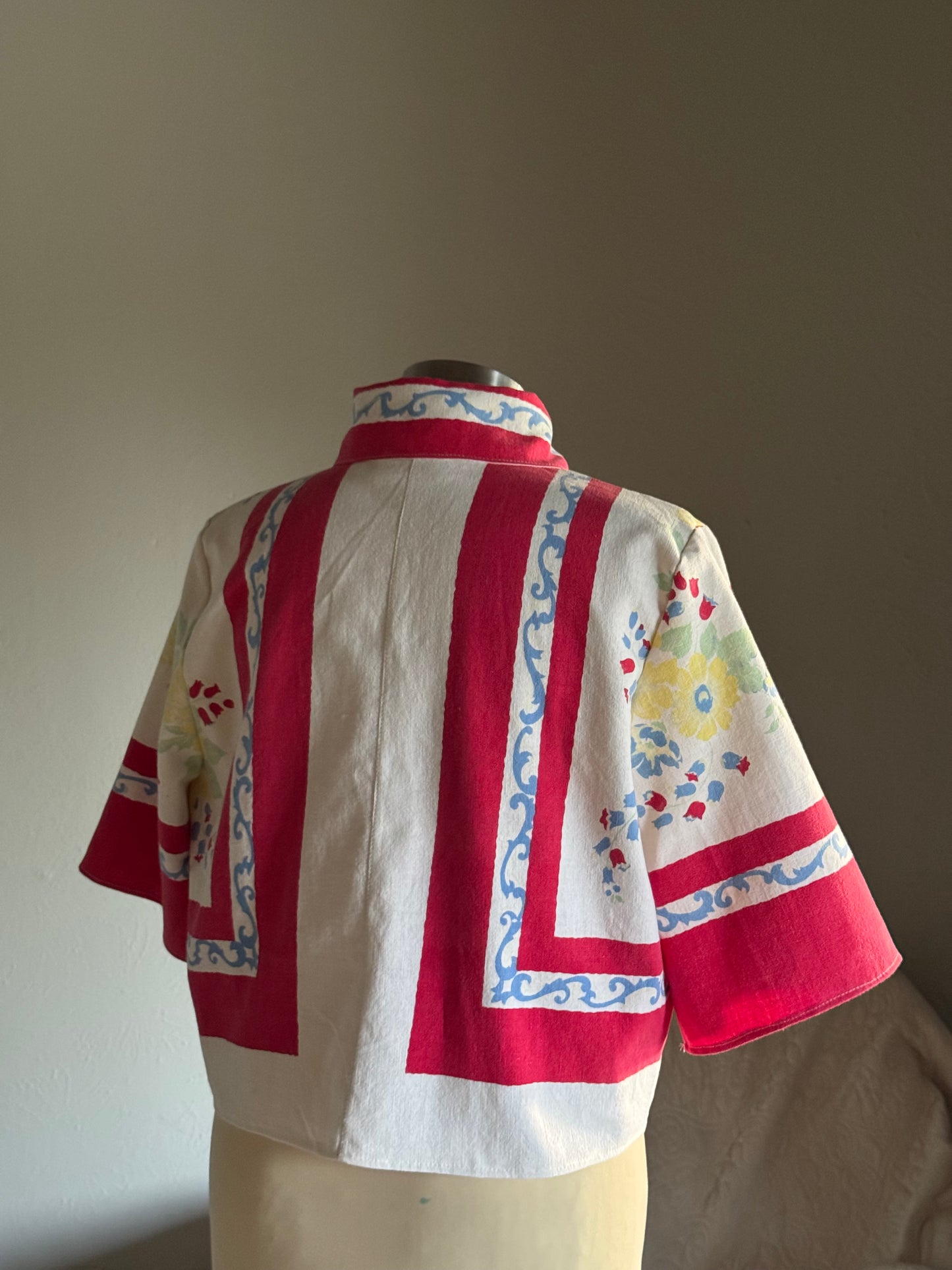 Judy Handcrafted Vintage Cropped Button Down