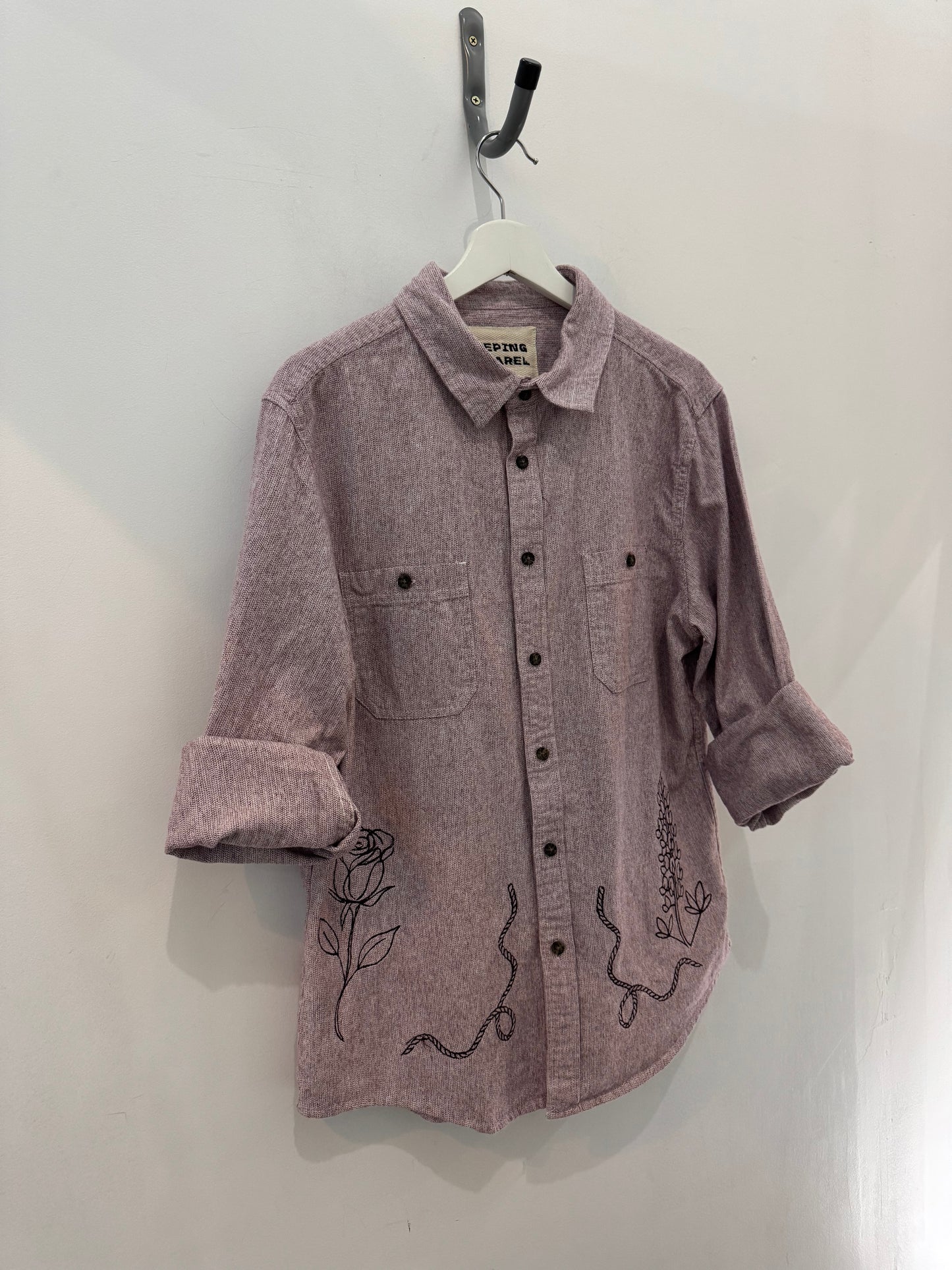 Jaxson Handcrafted Embroidered Button Down Shacket