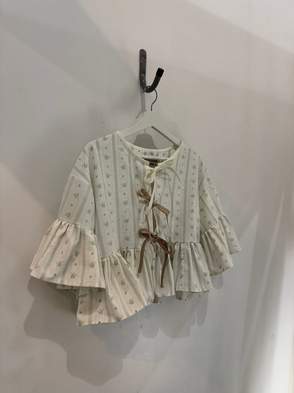 Joycie Handcrafted Vintage Tie Front Top